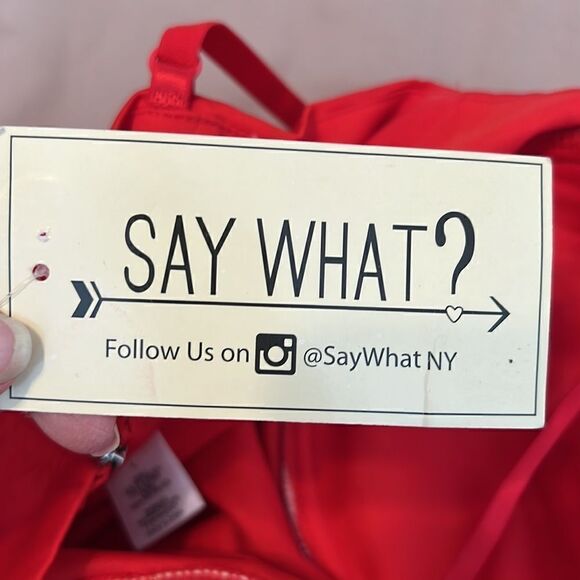 NWT Say what? Red size large zip back adjustable spaghetti strap camisole - Picture 9 of 15